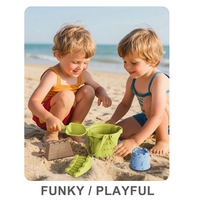 Ensemble de jouets de plage en silicone nouvellement conçus pour creuser dans le sable et jouer dans l'eau en plein air
