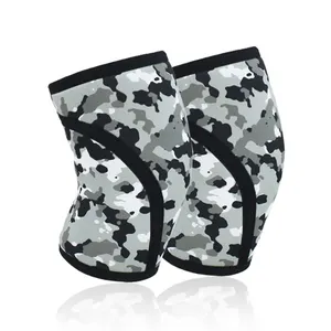 Genouillères de Compression en néoprène, avec Logo personnalisé de 7mm, bretelles pour haltérophilie, <span class=keywords><strong>Crossfit</strong></span>, gymnase et autres Sports - Product Image 5
