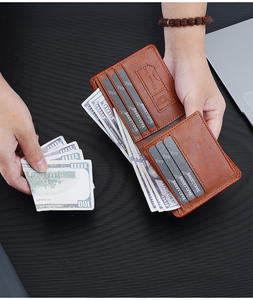 Vollnarbiges Echtleder Bifold Portemonnaie mit Mehreren Kartenfächern Retro Herren-Geldbörse Kleine Große Kapazität Echtes Leder Portemonnaie für Männer - Product Image 5