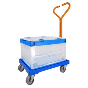 20kgs capacità Uni-silenzioso 51L Volume trasparente pieghevole PP scatole di stoccaggio di plastica cassa vergine TX5336335CBK - Product Image 5
