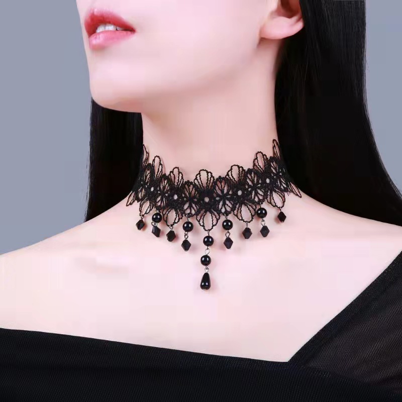 large butterfly with 15 black pearls