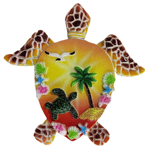 Imán de Resina 3D con Forma de Tortuga Marina, Artesanía Hecha a Mano, Recuerdo de Playa, Océano, Hawái, Vacaciones, Decoración para el Hogar, Venta al por Mayor - Product Image 2