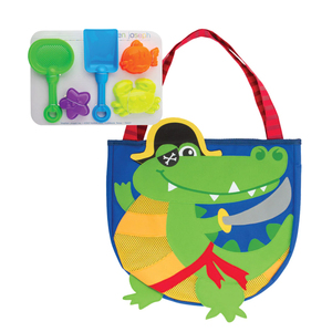 Piccola novità personalizzata fantasia giocattoli per bambini collezione di stoccaggio <span class=keywords><strong>squalo</strong></span> casa gioco maglia poliestere borsa da spiaggia <span class=keywords><strong>con</strong></span> conchiglie - Product Image 2