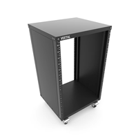 Rak Peralatan Universal Mingway WM16 16U AV Case Wheels, Casing Logam Lembaran Berlapis Bubuk, Baja Gulung Dingin, 19 Inci, Bingkai Terbuka