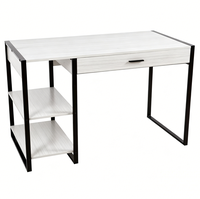 Bureau d'ordinateur avec rangement, blanc, pas cher, pour usage commercial, vente en gros, mobilier professionnel TD-1921