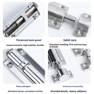 부티크 모던 디자인 4인치 406 아연 합금 버튼 래치 고온 사용 304 스테인리스 스틸 거실 문 - Product Image 4