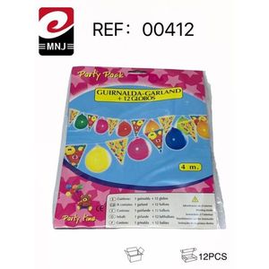 Set di decorazioni per feste con ghirlanda e 12 palloncini, 4 m - Product Image 2