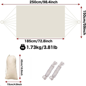 Venta al por mayor hamacas dobles 2 personas portátil interior al aire libre Camping hamaca con bolsa de transporte - Product Image 6