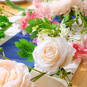 Kualitas tinggi musim semi buatan tangan anggur gantung tali bunga melati bunga melati buatan untuk dekorasi meja rumah pernikahan - Product Image 5