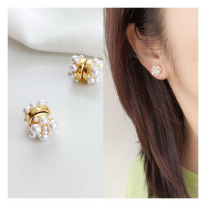 Pendientes de Clip con Perlas y Estilo Moderno, Pendientes Magnéticos <span class=keywords><strong>sin</strong></span> Perforación para Mujeres y Niñas, Clip para <span class=keywords><strong>Oreja</strong></span> <span class=keywords><strong>sin</strong></span> <span class=keywords><strong>Agujero</strong></span> - Product Image 4