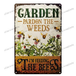 Vintage jardim planta metal lata sinais casa varanda quintal quinta jardim parede decoração - Product Image 5