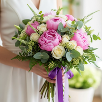 Fleurs artificielles pour décoration de mariage, centres de table personnalisés, boule de fleurs