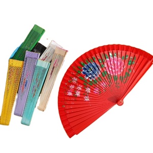 Ventilador de mano de madera de doble cara rojo para espectáculos de danza española, plegable, para escenario, de gran venta - Product Image 1