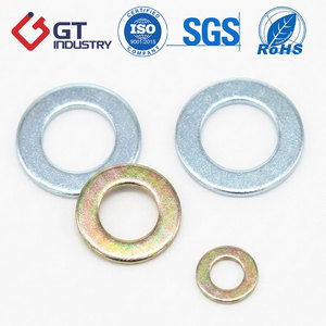 Rondelle plate industrielle en acier au carbone DIN125, zinguée/galvanisée/zinc blanc chromate jaune, pour l'industrie pétrolière et gazière - Product Image 1