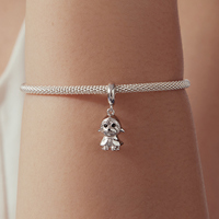 Pendentif Koala en alliage plaqué argent, bijoux fantaisie, cadeau unisexe