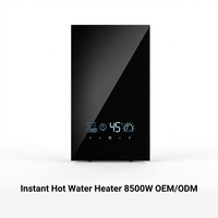 Douche électrique instantanée étanche IPX4 8500W pour salle de bain, chauffe-eau électrique instantané
