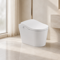 WC intelligent avec bidet intégré, siège chauffant, chasse d'eau automatique, buse autonettoyante et télécommande