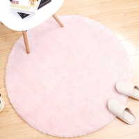 Tapis rond en fausse fourrure moelleuse, lavable en machine, écologique et moderne MU pour salon