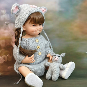 <span class=keywords><strong>Muñeca</strong></span> Matryoshka Sonriente Reborn, Juguete de PVC Plástico, Modelo Realista, Resistente al Agua, Juguete de Baño, Regalo Perfecto para Niñas - Product Image 3
