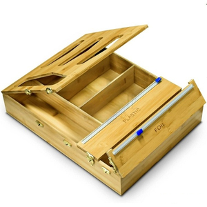 Factory Direct Bamboo Wooden <b>Drawer</b> <b>Storage</b> Organizer for Ziplock Bag Bamboo Zip Lock Bag Organizer - Product Image 1