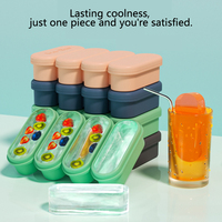 Moules à glaçons réutilisables en silicone de qualité alimentaire pour cuisine, café, jus, congélation, refroidissement, bac à glaçons long avec couvercle