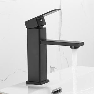 <span class=keywords><strong>Grifo</strong></span> de Baño de Diseño Moderno, <span class=keywords><strong>Agua</strong></span> Fría y Caliente, Acero Inoxidable, <span class=keywords><strong>Grifo</strong></span> de Lavabo Negro para Hotel, Precio Económico - Product Image 1