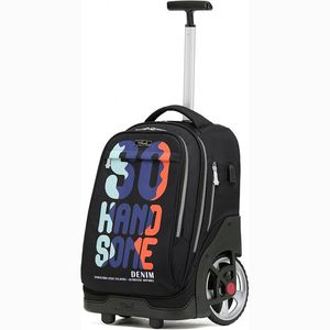 BSCI Waterproof Soft Roller Rolling <b>Backpacks</b> for Travel, Gym, and Duffles <b>Wheeled</b> Duffel Sports Trolley - Product Image 1