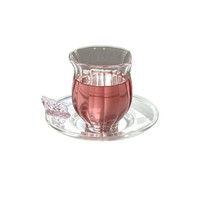 Collection de tasses Fleur de Dieu, en verre borosilicate de haute qualité, résistant à la chaleur, style minimaliste chinois, narcisse, papillon, créatif