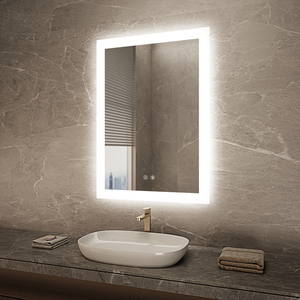 Espejo de tocador rectangular LED con brillo ajustable y espejo de funciones inteligentes de ahorro de energía - Product Image 1