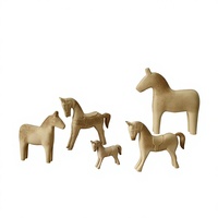 Figurine de cheval en bois brut à peindre soi-même, kit de peinture DIY, décoration minimaliste moderne pour la maison ou le bureau