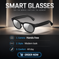 Lunettes Intelligentes IA en Gros avec Caméra 8MP, Vidéo HD 4K, Traduction en Temps Réel, Commande Vocale, OEM ODM, Lunettes Connectées pour Hommes et Femmes