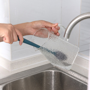 Brosse à tasses en silicone à long manche pour le nettoyage des biberons, des théières et de la cuisine, brosse de nettoyage à 360 degrés avec poils doux - Product Image 3