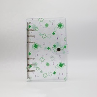 Juego de Planificador de cuaderno con clip de plástico a la moda, tarjeteros, anillo, diario de hojas sueltas, cierre de botón, carpeta escolar reinstalable