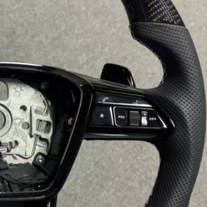 Volant en fibre de carbone véritable pour <span class=keywords><strong>Audi</strong></span> A4 B8.5 S4 RS4 A5 S5 RS5 RS6 Q5 Q7 Q3 A3 A6 S3 S1 S4 RS3 B8 TT MK2 C8 – Économies importantes - Product Image 4