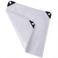 Bâche en polyéthylène imperméable PE, double face enduite, thermosoudée, ourlet renforcé pour couverture