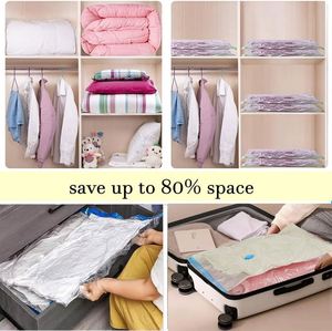 <b>Vacuum</b> Storage <b>Bag</b> High Quality Space Saver <b>Vacuum</b> Compression Storage Set70-80 Micron ABK3333 (12bags+1pump) - Product Image 3