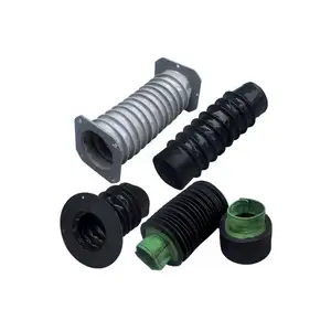 ZDE High quality round screw bellows cover nylon hydraulic cylinder bellows