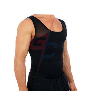 เสื้อรัดหน้าอกของผู้ชายแบบดั้งเดิมสำหรับเสื้อผ้าฟิตเนสออกกำลังกายมีฮู้ดคอเสื้อกล้ามแขนกุดสำหรับวิ่ง gynecomastia-moobs - Product Image 4