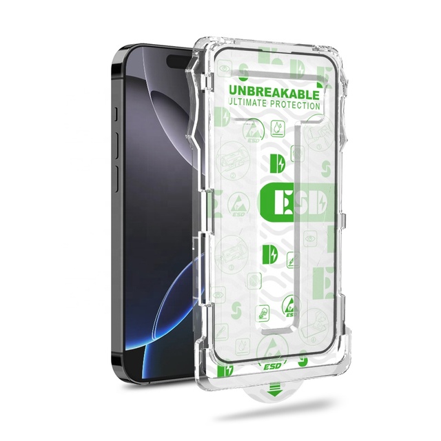 Easy Fast Applicator Installation Kit Screen Guard Tempered Glass Screen Protector for iPhone 12 13 14 15 16 Pro Max Plus