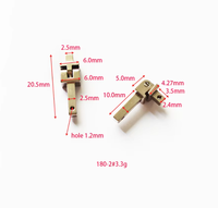 Accesorio para Gafas, Bisagra de Resorte de 6.0 mm de Ancho y 180 mm de Longitud, Tipo de Bloqueo con Tornillo, 6 mm de Longitud, HONGYUN HY-DGJL-01 para Moldeo por Inyección en Lámina PCTR
