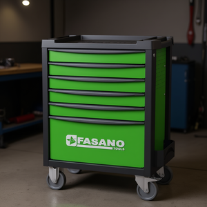 Fasano <b>Tools</b> 6 Drawer <b>Tool</b> <b>Cart</b> Green Rolling Storage Organizer for Auto Repair - Product Image 3