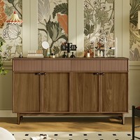Armoire à chaussures française en bois massif de style médiéval meubles de maison pour l'entrée familiale salon porte de rangement buffet à chaussures
