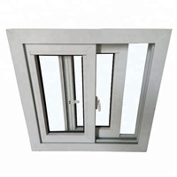 Nouveau produit Fenêtres de réception de bureau coulissantes en verre Fenêtres coulissantes en PVC Verre teinté double vitrage Fenêtre coulissante