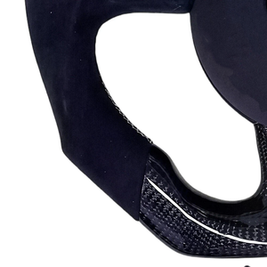 Volant de course <span class=keywords><strong>sport</strong></span> haut de gamme en fibre de carbone, surpiqûres blanches, marqueur central rouge, compatible JHR TUNING <span class=keywords><strong>Audi</strong></span> TT TTS TTRS R8 V8 - Product Image 4