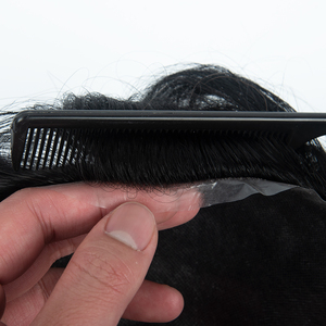 V-loop Personalizado 0406 # Toupee de Cabello Humano Virgen Remy para Hombre, Base de PU Color Marrón Oscuro 4R, Piel Delgada, 8*10 Pulgadas - Product Image 4