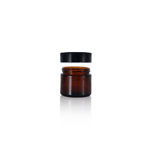 Pot en verre brun élégant avec couvercle noir pour crèmes hydratantes de nuit, crème pour le <span class=keywords><strong>visage</strong></span>, lotion, argile 100g - Product Image 4