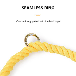 Color sólido doble correa de remolque cuerda hecha a mano nudos náuticos alta calidad ombre algodón mascota plomo cuerda perro Correa - Product Image 3
