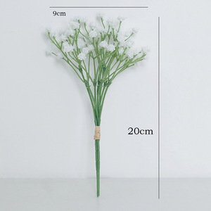 Soft Silicone Baby's Breath <b>Bouquet</b> White 3 Stem Wedding Home Decor <b>Artificial</b> Flower Arrangement - Product Image 5