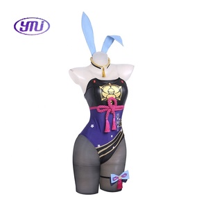 Disfraz de Conejita Sexy Kawaii de Kamisato Ayaka, Disfraz de Anime para Cosplay, Comic <span class=keywords><strong>Con</strong></span>, Fiesta de Disfraces - Product Image 3