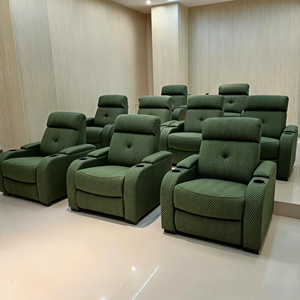 Fauteuil inclinable en tissu à une place, canapé home <span class=keywords><strong>cinéma</strong></span> pour espaces compacts avec inclinaison électrique et soutien ergonomique - Product Image 2